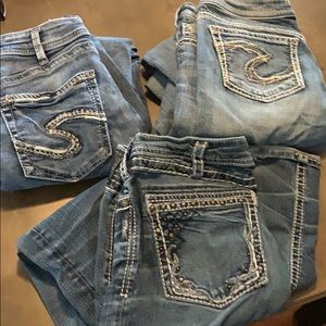 3 pack of silver jeans